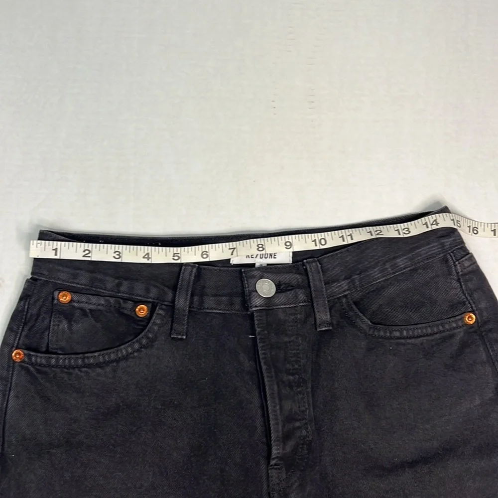 RE/DONE SKINNY BOOT BLACK RAW HEM JEANS 26